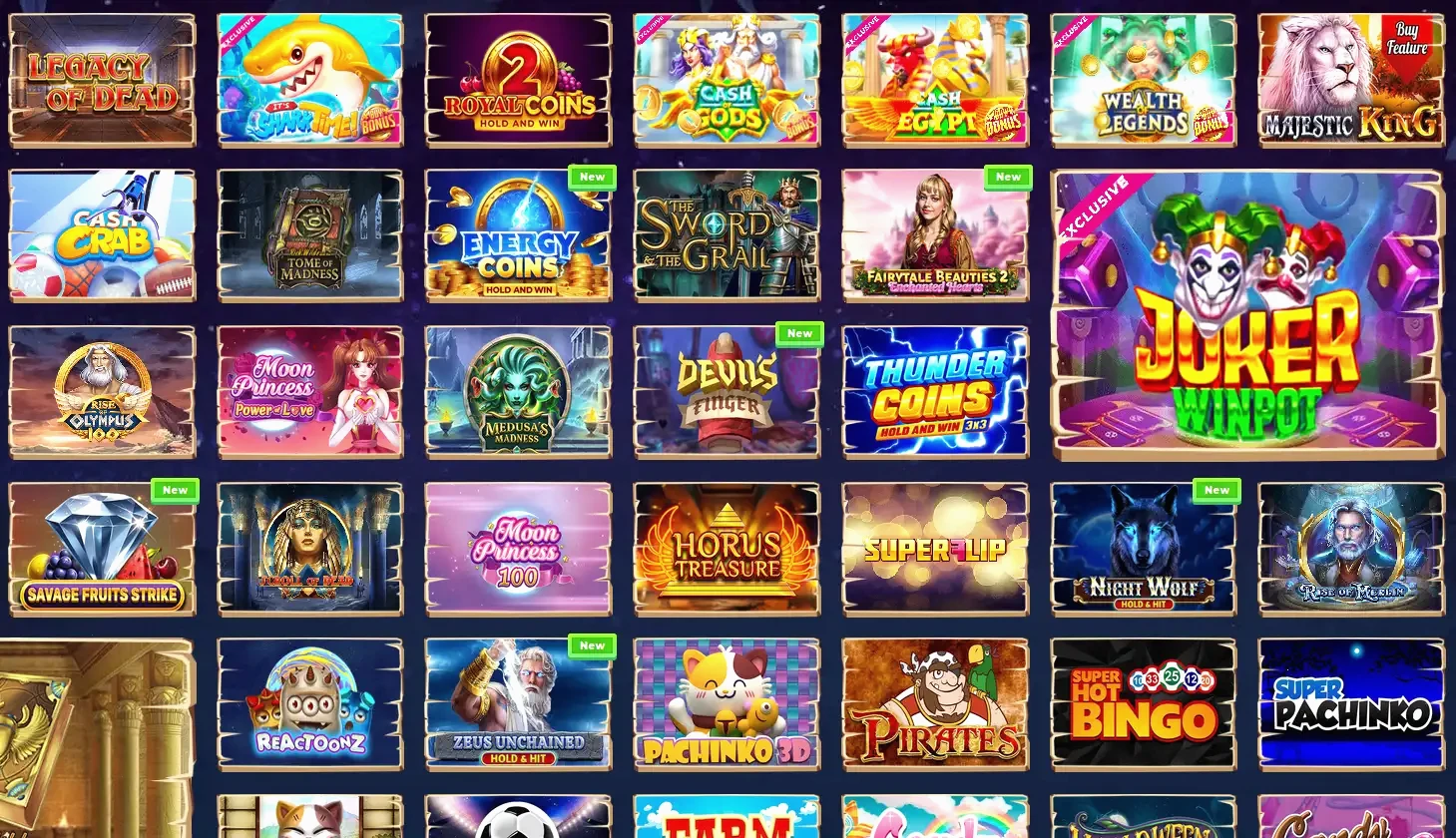 Interface de l'application mobile Instant Casino sur smartphone